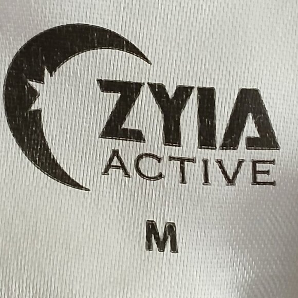 ZYLA ACTIVE ALL STAR ONE MORE REP SPORTS BRA, MESH ZIP,  BLACK SIZE MED - Picture 3 of 6